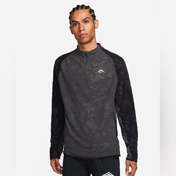 Nike Trail 1/4 Zip Running Black Pullover - Picture 1 of 13